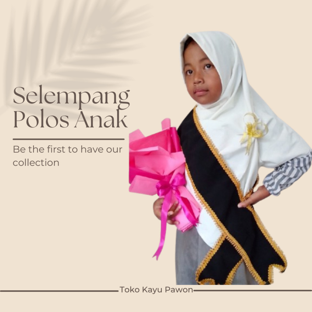 SELEMPANG WISUDA ANAK - POLOS TANPA BORDIR