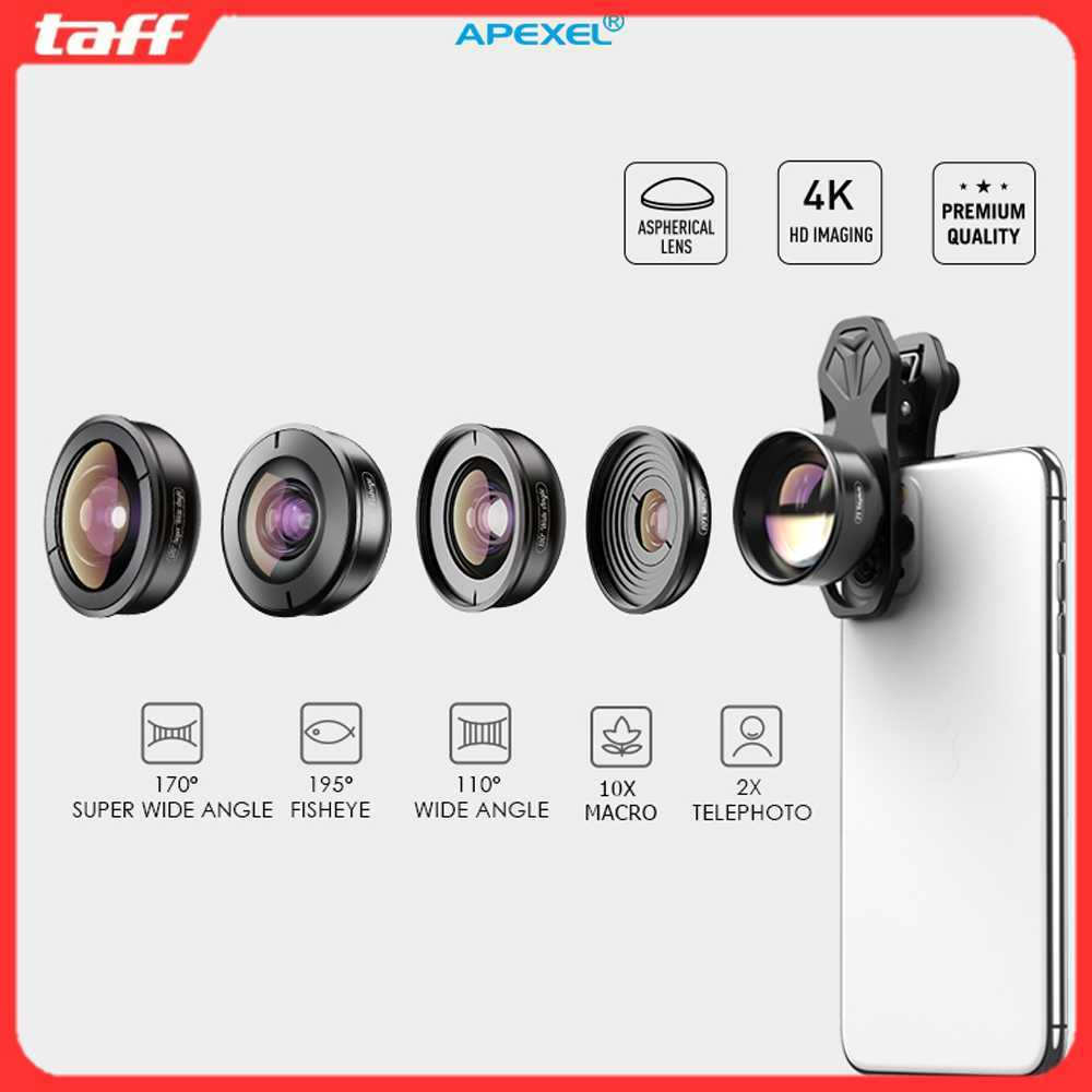 APEXEL Lensa Kamera Smartphone Universal Clip 5 in 1 Lens - APL-HB5