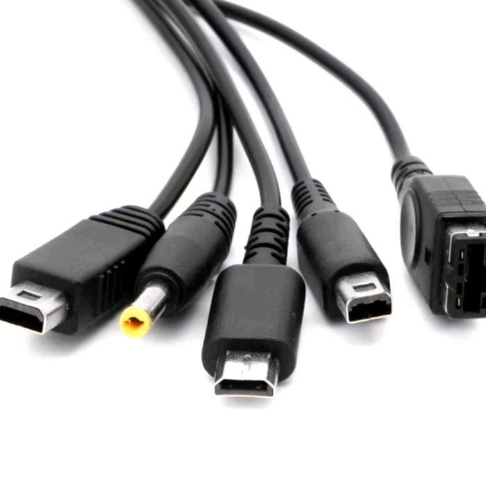Kabel charger 5 in 1 USB NDS lite Gameboy advance PSP NDS i 2DS 3DS DS XL Wii U NDSL GBA SP cable ch
