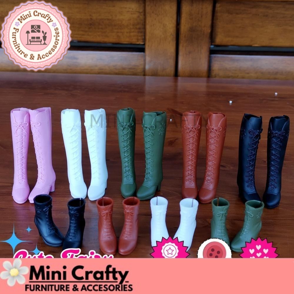 Sepatu Boots Boneka Blythe doll shoes BJD Doll 30cm Aksesoris Boneka DIY Dress Up Doll - Mini Crafty