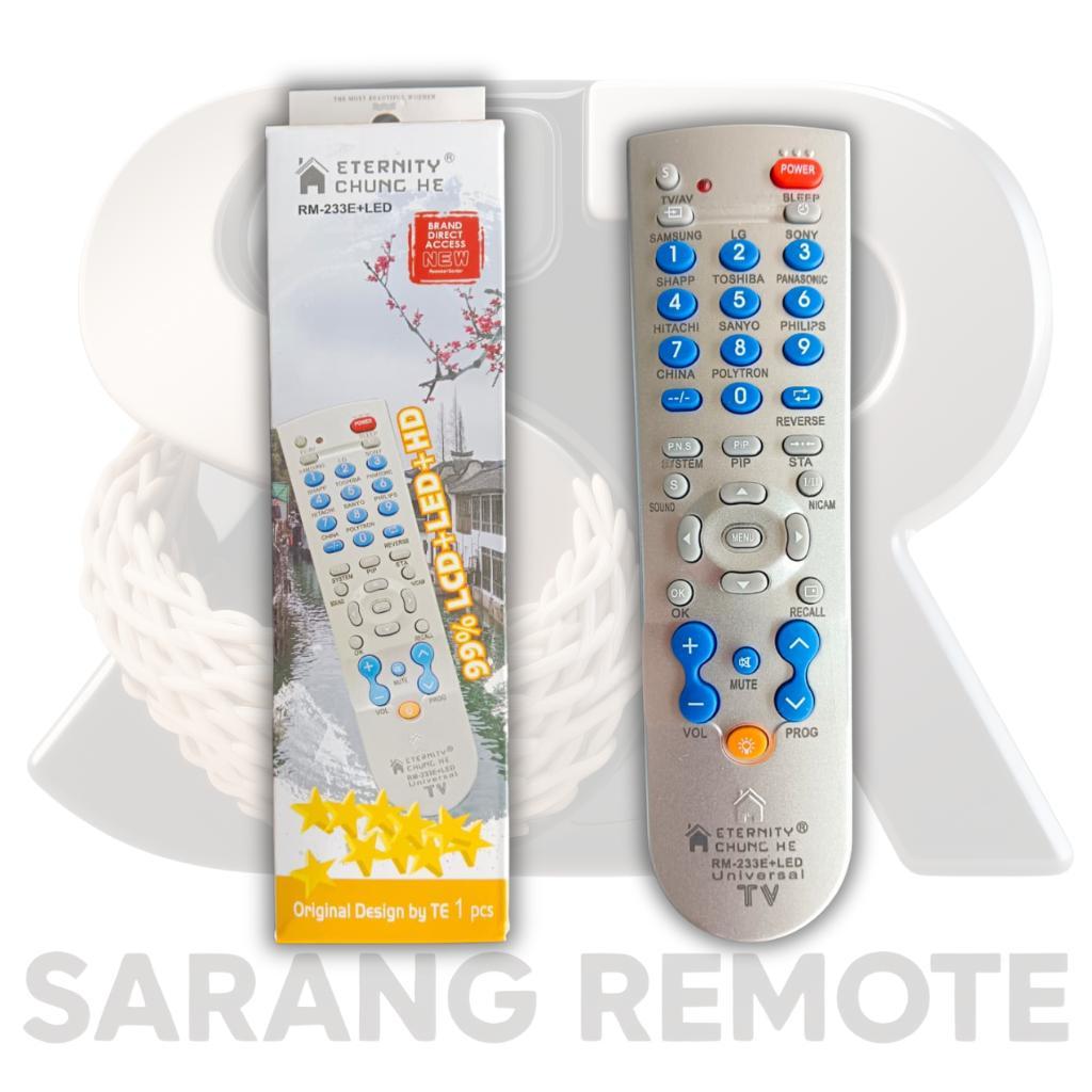 REMOT REMOTE TV UNIVERSAL TABUNG LCD LED RM 233E LED CHUNG HE