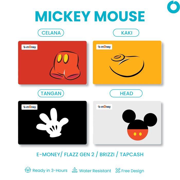 promo|| Kartu Flazz Mickey Mouse Card Flazz BCA Gen 2 Disney Karakter Lucu - Mickey Celana