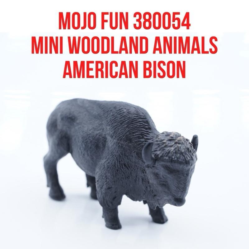 MOJO Fun 380054 Mini Woodland Wildlife | Bison American Buffalo Kerbau Amerika Bovidae | Ukuran Keci