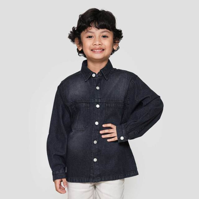 Little M Wash Ktg Kanan Kiri Jaket Denim Anak Laki-laki 123158299