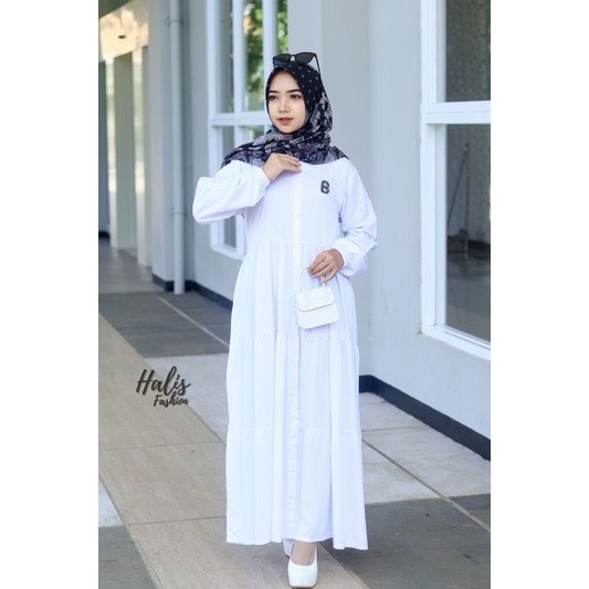 Gamis Putih Twill Rayon Halis Series