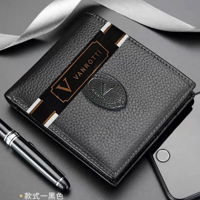 promo  -[JURAGAN TAS] DOMPET MEREK VANROTTI ASLI DOMPET KULIT 100% KULIT SAPI ASLI VR01 DOMPET PRIA 