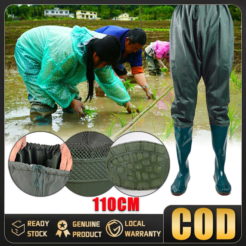 110CM Sepatu Boot Petani Sawah Panjang Sepatu Sawah Panjang Petani Anti Anti Keong Kebun Nelayan Man