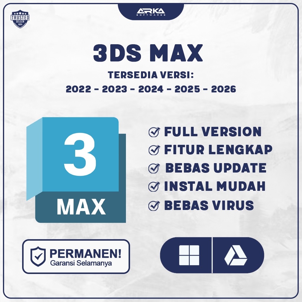 3ds Max 2026 Full Version + V-Ray Original Lifetime | Software 3D Modeling & Rendering (WIN)