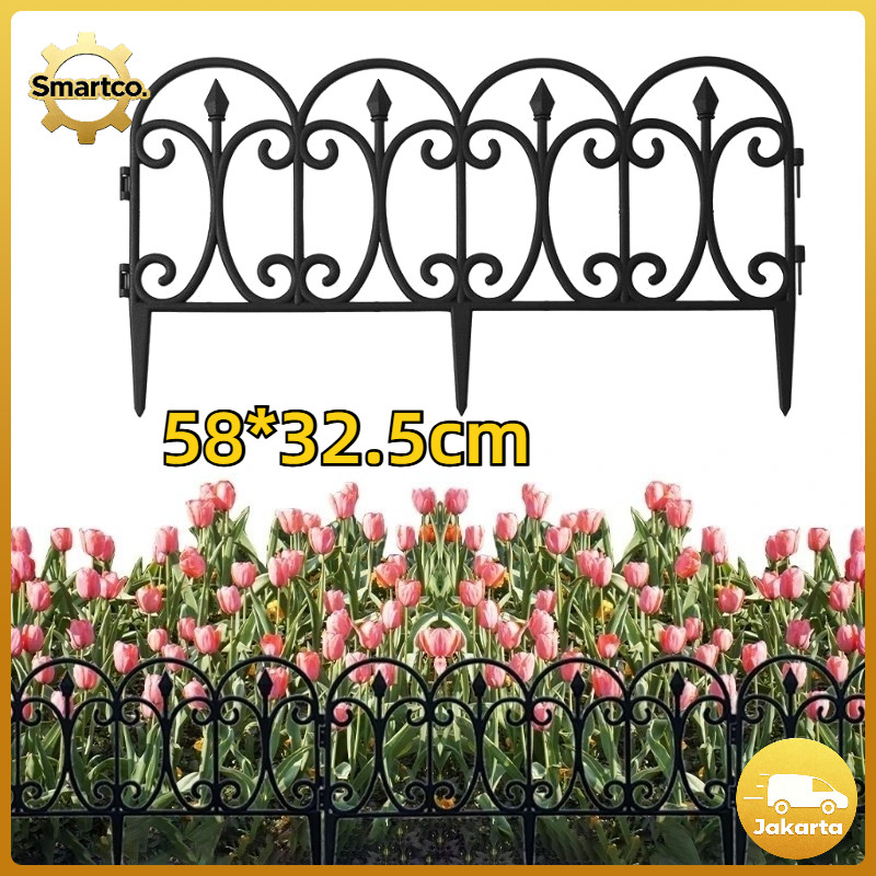 Pagar Taman Plastik Minimalis Pagar Kebun 58*23cm Pagar Kecil Taman Pagar Taman Outdoor