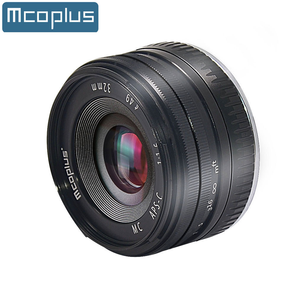 Mcoplus 32mm f/1.6 Manual Focus Lens APS-C for Sony E-Mount Mirrorless Cameras Sony A6000 NEX 3 3N 5