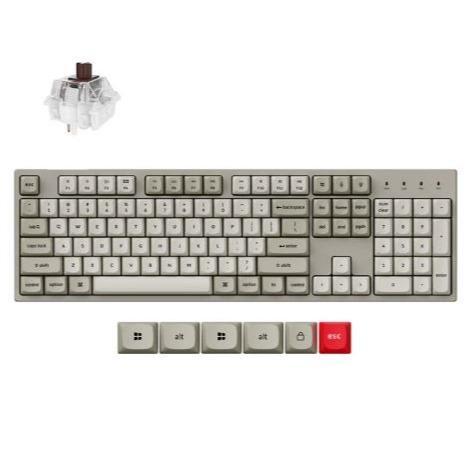 Keychron C2 Pro Keyboard Mekanik RGB Backlight Full-size Putih