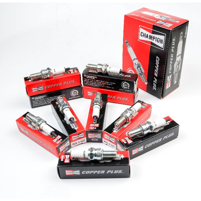 BUSI ISI 10 PCS RG4HC Busi Champion Copper plus RG 4 HC karisma,beat,vario,supra 125,revo 110, dll