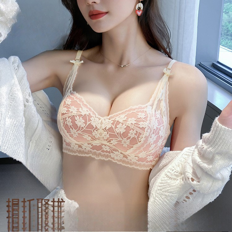 [Miss Lace]Lingerie renda seksi untuk wanita, push-up dan pembesar payudara untuk payudara kecil