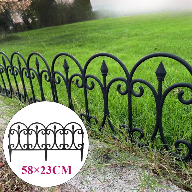 Pagar Taman Plastik Minimalis Pagar Kebun 58x23cm Pagar Kecil Taman Pagar Taman Outdoor