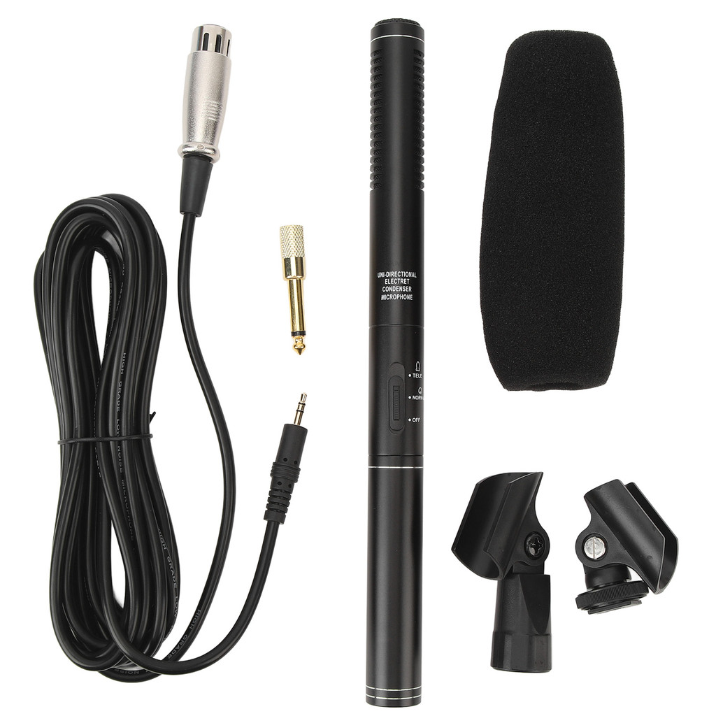 XLR Shotgun Condenser Microphone Professional Caroid Mini Shotgun Condenser Mic Television News Repo