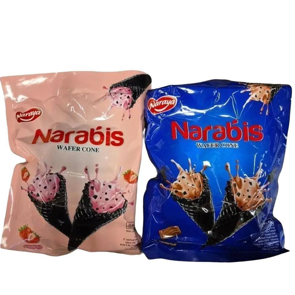 Naraya Narabis Wafer Cone Import 220gr Rasa Coklat / Strawberry