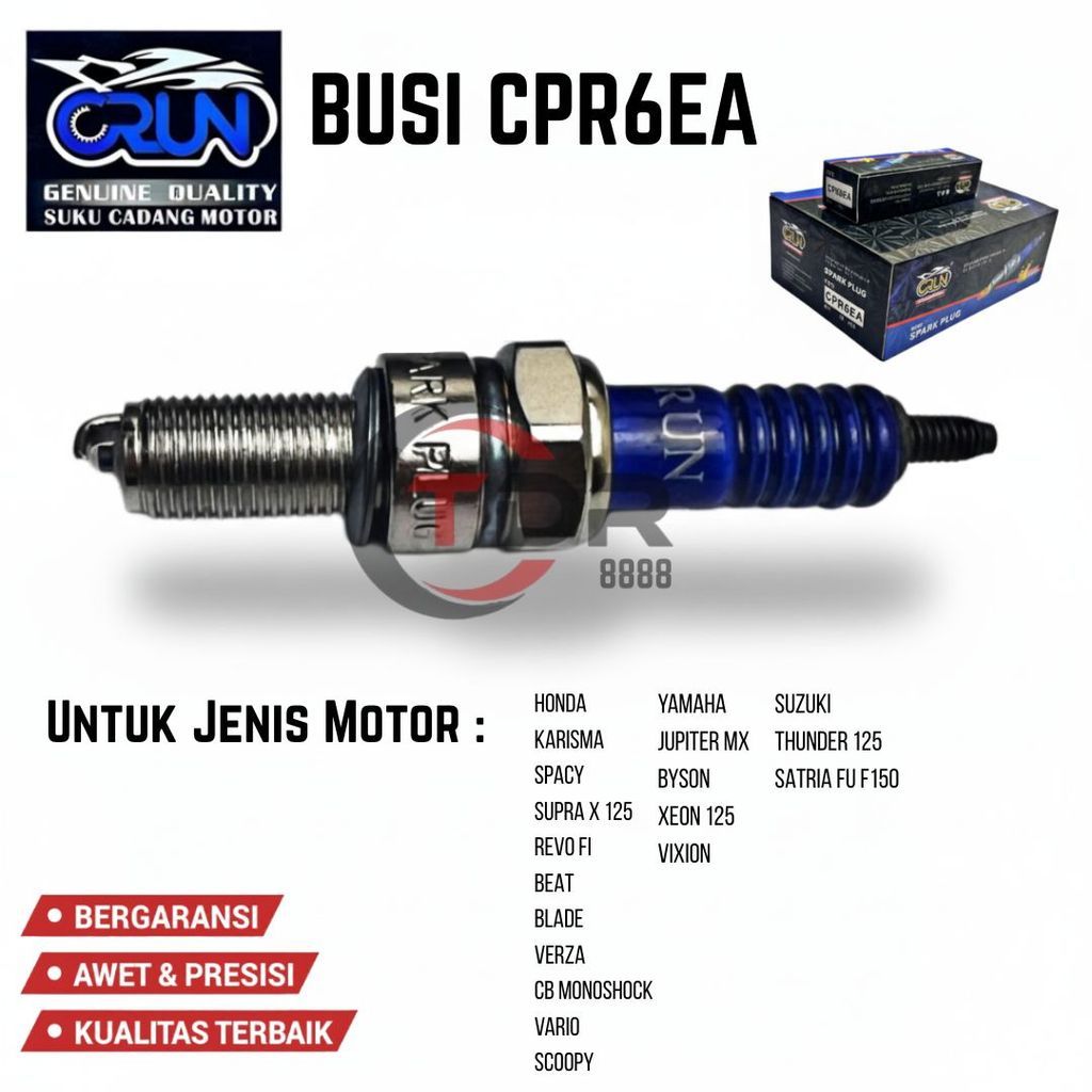 Busi CPR6EA CRUN Yamaha MX BYSON VIXION Busi Motor Karisma Supra X 125 Vario Beat Spacy Scoopy