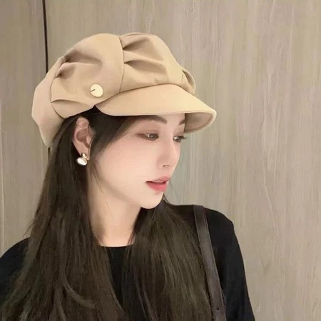 Baret Oktagonal Wanita Topi Baret Oktagonal Topi Wanita Korea Style Import 8018