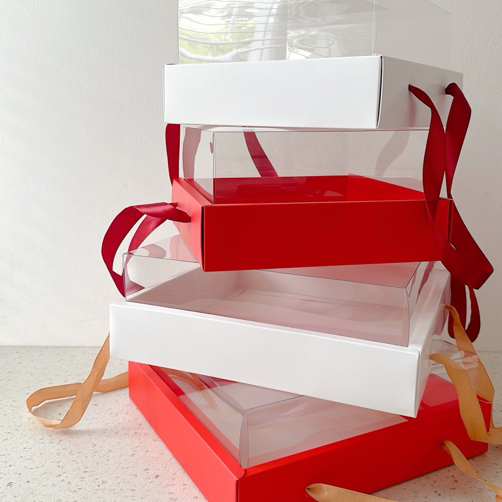 (Isi 5 Pcs) Box Kue Mika Natal Imlek | Kotak Kue Mika Natal Murah