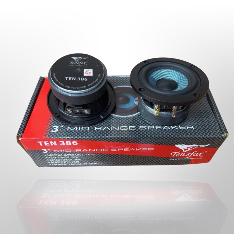 Midrange Mid-Range Speaker 3 Inch Tensfox  TEN 386 USA