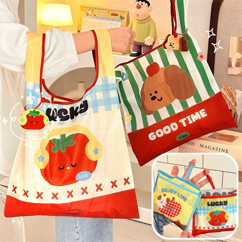 Tas Belanja Lipat Ramah Lingkungan / Shopping Bag Lipat / Eco Bag Lipat / Go Green Ukuran Besar