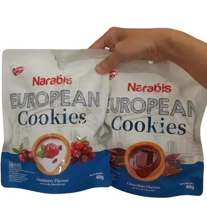 Naraya Narabis European Cookies 60gr Rasa Coklat / Cranberry