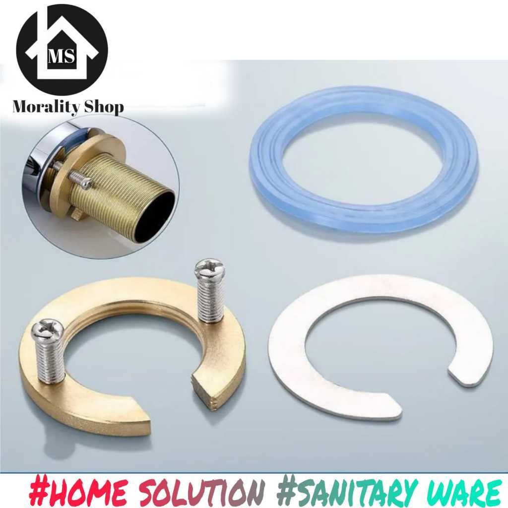 TERLARIS mur drat kuningan stainless pengencang kran wastafel panas dingin / spare part kran air DPD