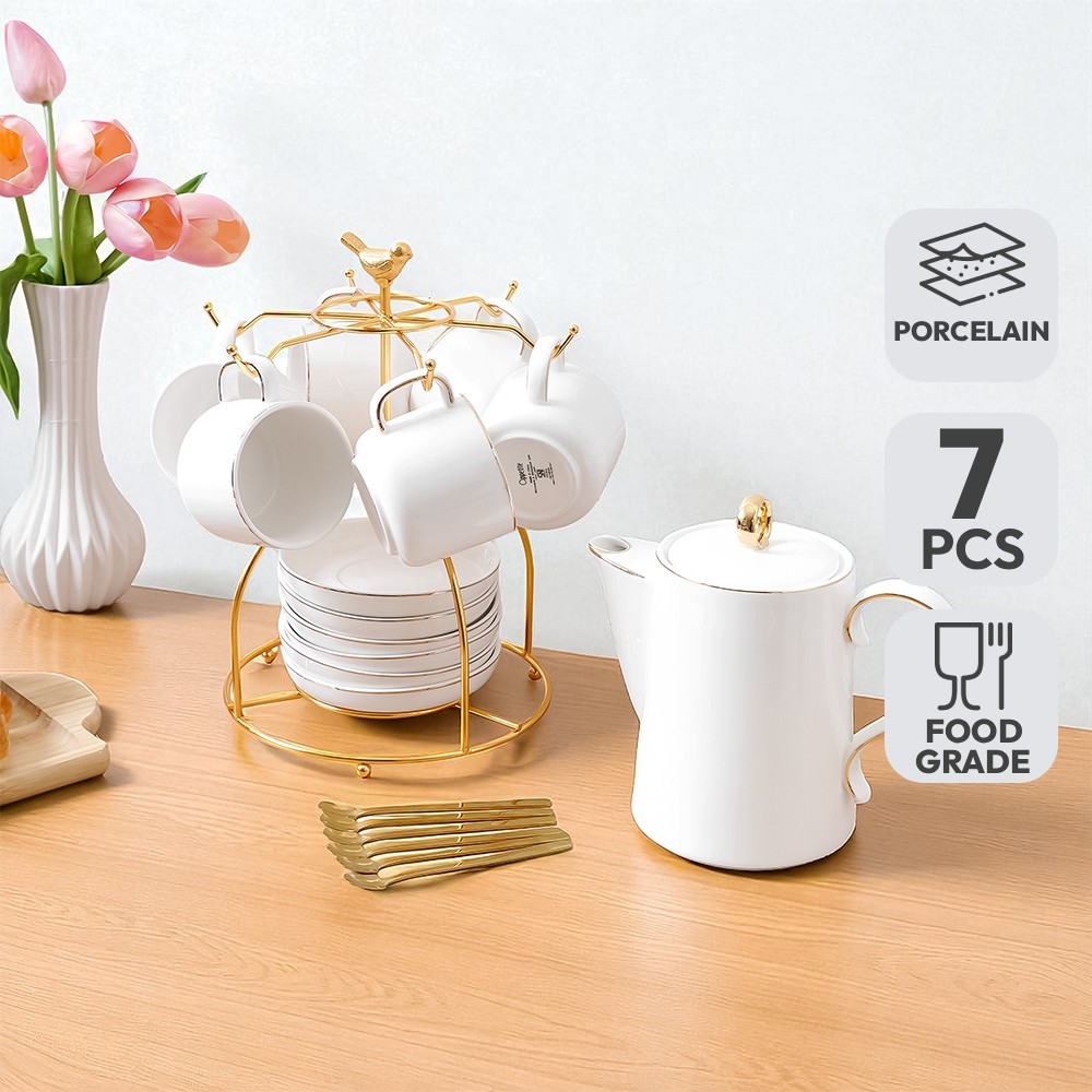 Informa Appetite Set 7 Pcs Lanster Teko & Cangkir Teh Dengan Saucer Set Water Jug With Cup Pitcher W