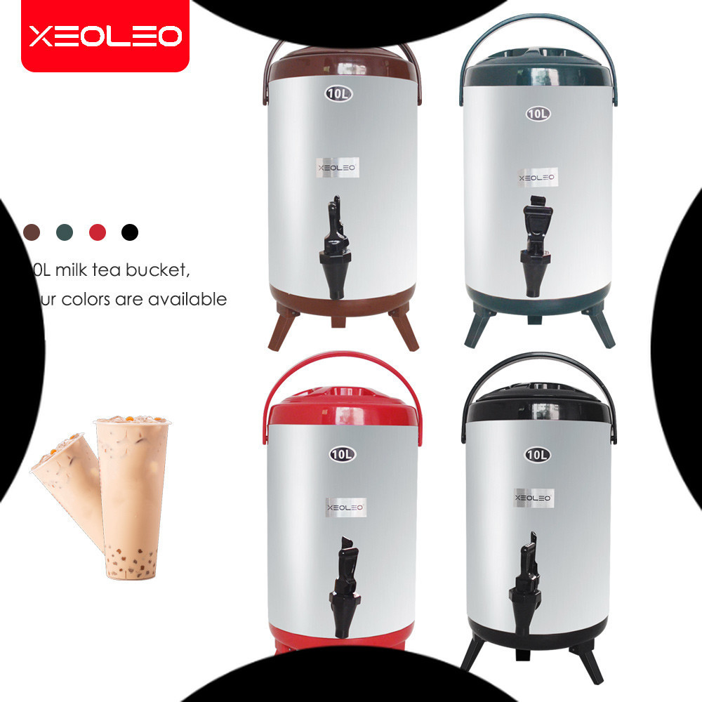 SALE  XEOLEO Bubble tea Insulation preservation barrel 10L Insulation Bucket Stainless steel Insulat