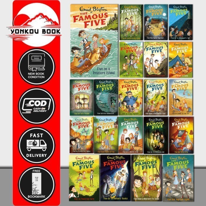 Famous Five Series 21 Books Collection By Enid Blyton