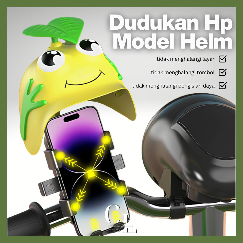 [CLM] Phone Holder Motor Helm Katak – Dudukan HP Anti Goyang untuk Stang Motor