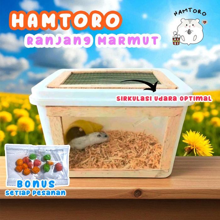 Hamtoro Box Es Krim Modif Kandang Hamster Ukuran Besar box  hamster - Jeruji + VELCRO