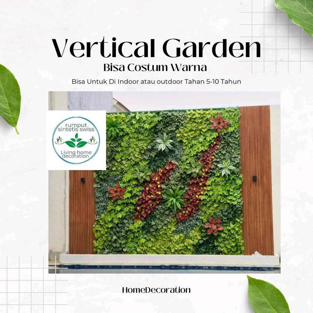 vertikal garden 1 x 1,5meter vertikal garden /hiasan dinding /hiasan taman /taman hias /indoor /outd