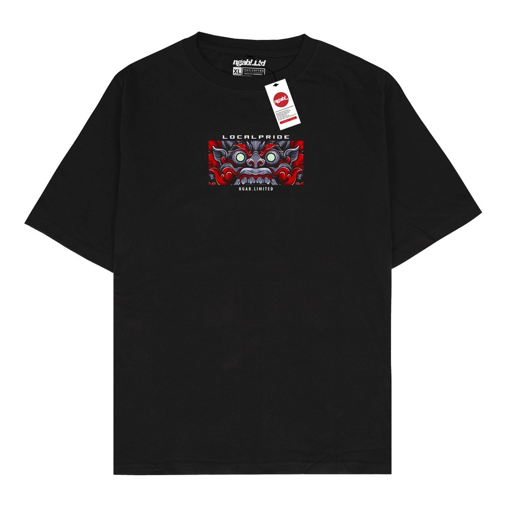 . Ngab Kaos Dewasa Glow In The Dark Local Pride Barong Hitam NB033 Unisex Pria Wanita Cotton Combed 