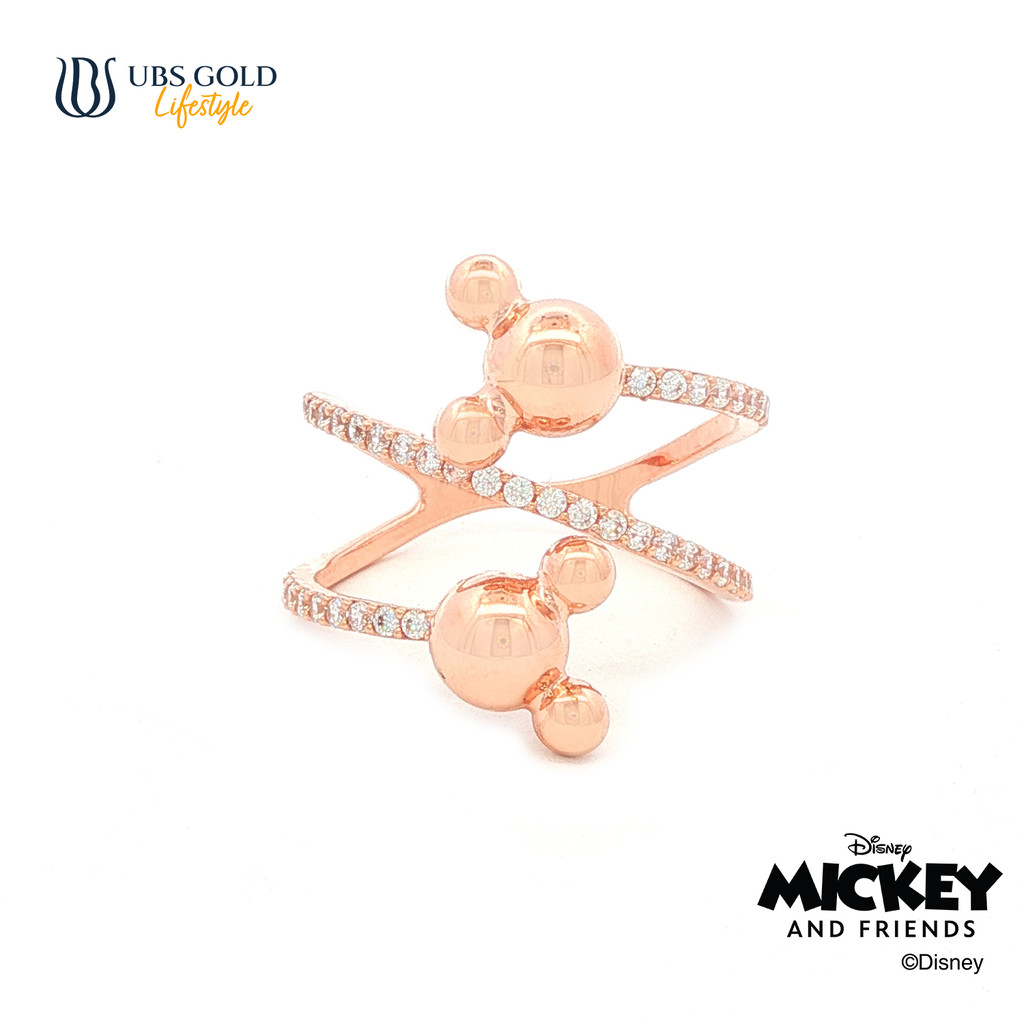 UBS Gold Cincin Emas Disney Mickey Mouse - Ccy0215 - 17K