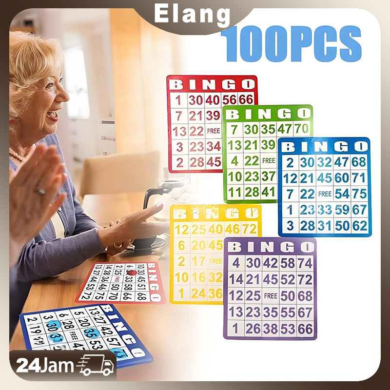 Lengkap Besar Bingo Card /5 Warna Bingo Set/100pcs/set Kartu Bingo