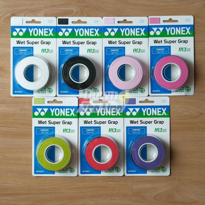 Mountivityy - Grip Luar Raket Tennis Yonex OverGrip AC102EX 3in1 Original - Kuning