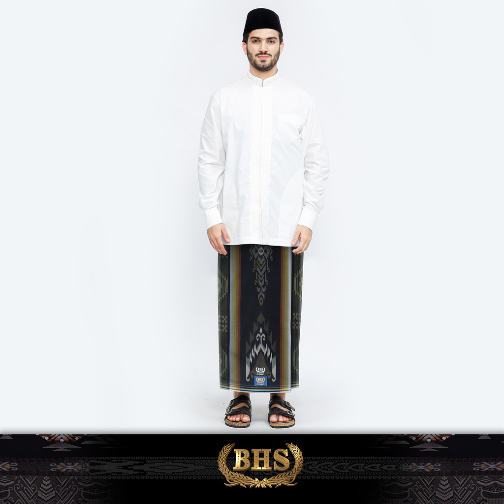 Sarung BHS Classic Gold Motif C45 DKD Hitam Kuning