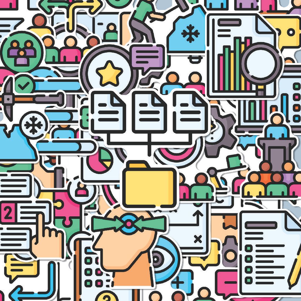 100PCS Lucu Stiker Focus Group Discussion Stiker Aesthetic Stiker Anti Air Stikers Berperekat Waterp