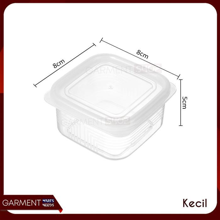 Kotak Transparan Kecil Mini Organizer Bening Toples Plastik Bumbu - KECIL, NO BUBBLE