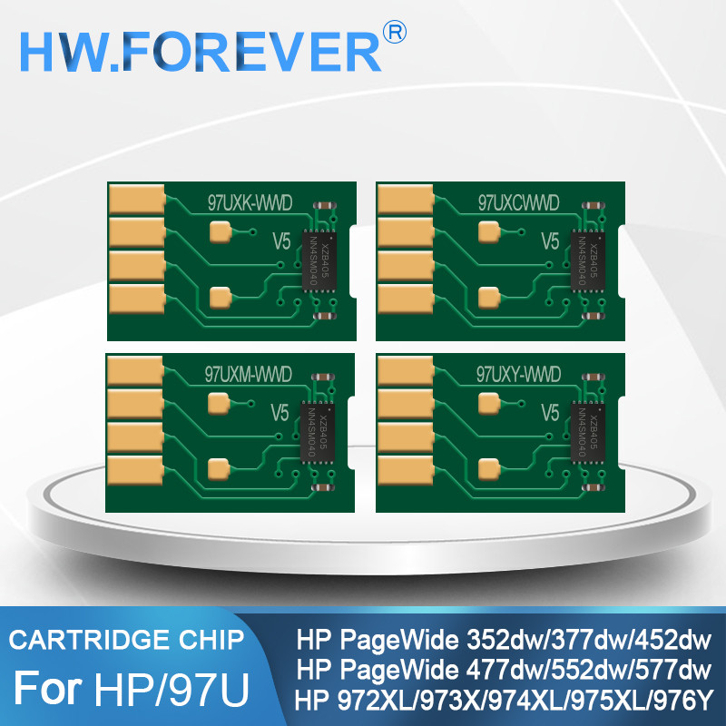HW For HP 972 973 974 975 976 Auto Reset Chip PageWide Pro 352dw 452dn 452dw 377dw 477dn 477dw  552d
