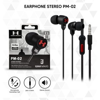 JBL PM02 Handsfree Hi-Res Audio JBL PM-02 Stereo Headset / Earphone PM02 J WARWARS Original