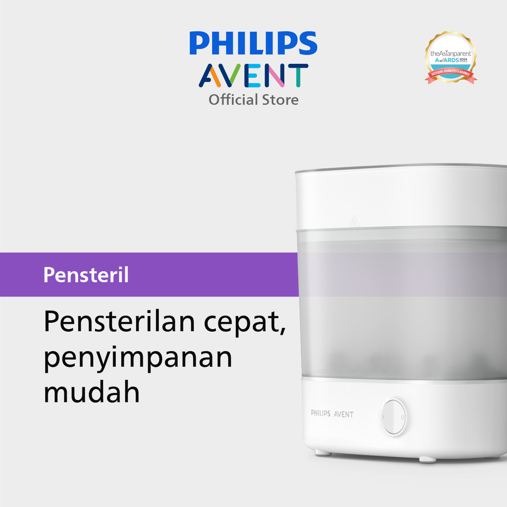 Philips Avent Sterilizer SCF291/00 | Alat Sterilisasi Botol Susu Bayi Elektrik Cepat & Efisien | Ter