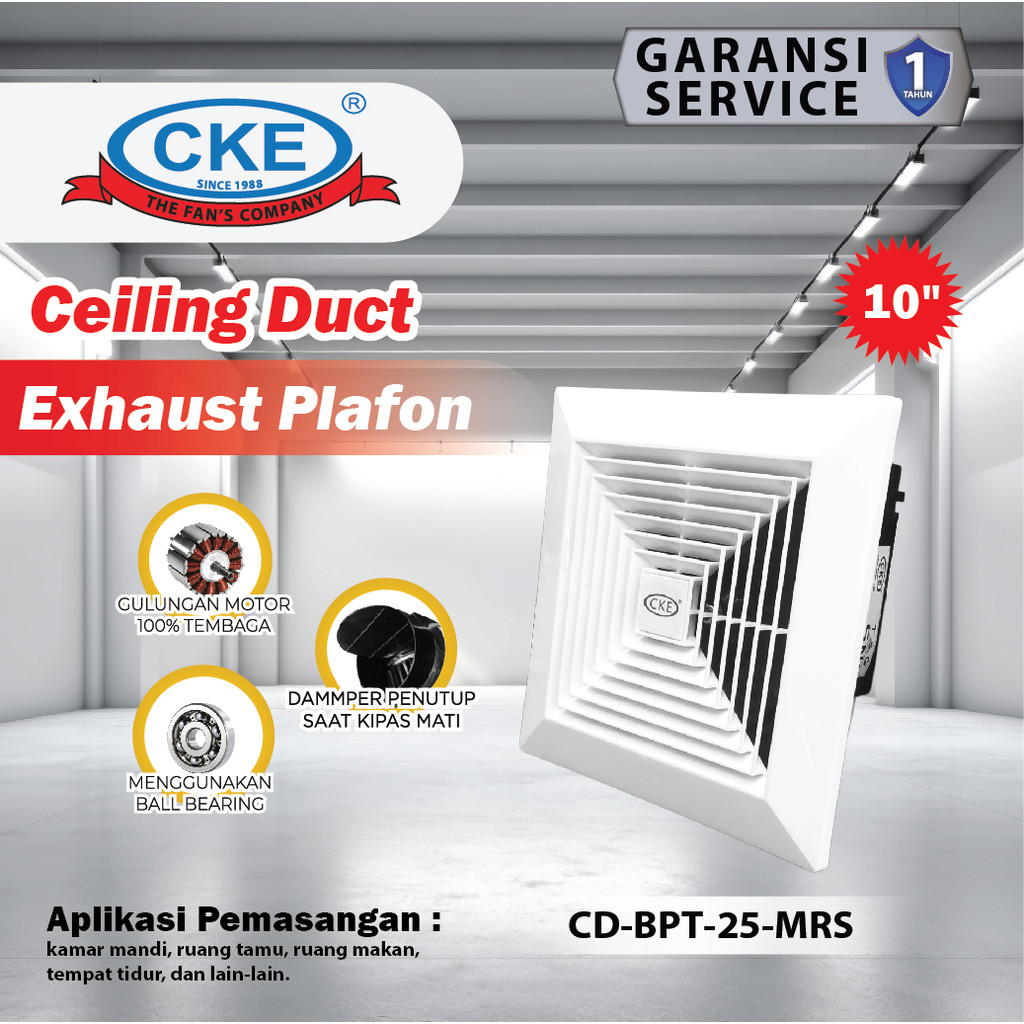 CKE Exhaust Fan Plafon 10 Inch CEILING PLAFON PLASTIK