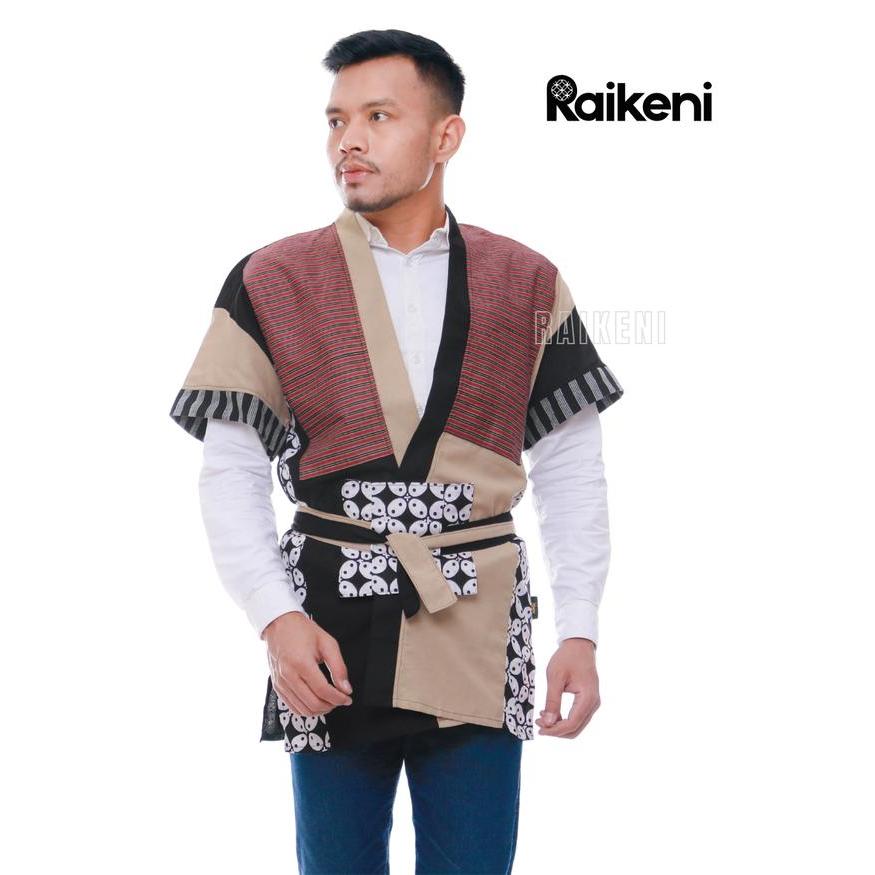 Raikeni Short Okashi SET | Baju Couple Batik Tenun Wedding Nikahan Prewed | Kimono Set Couple Batik 