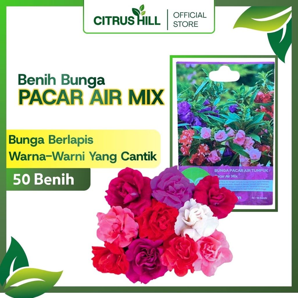 Benih Bunga Pacar Air Tumpuk Pacar Air Mix 50 Benih - Mix Garden Seed
