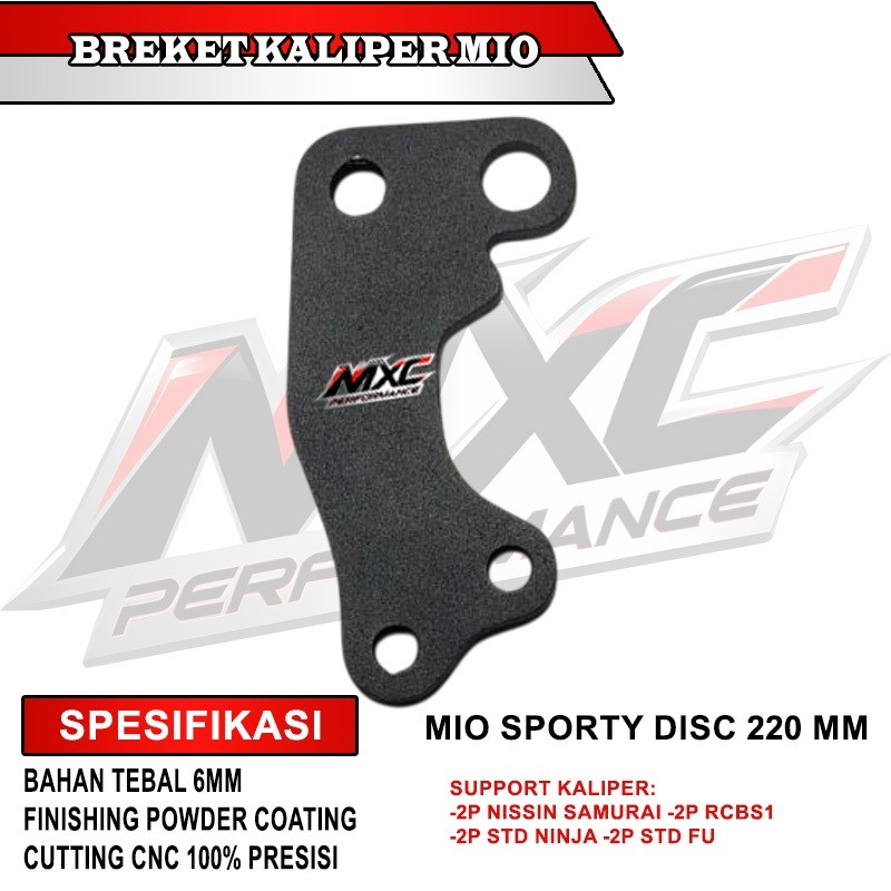 Breket Kaliper Mio Sporty Kaliper Nissin Samurai 2 Piston 220 & 260 Mm Mio Sporty