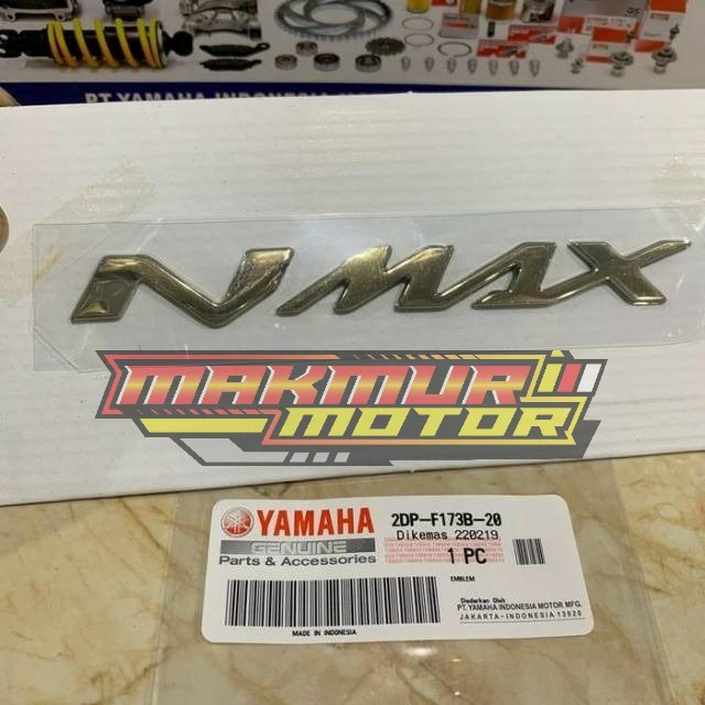 EMBLEM BODY TULISAN NMAX GOLD EMAS ASLI ORI YAMAHA