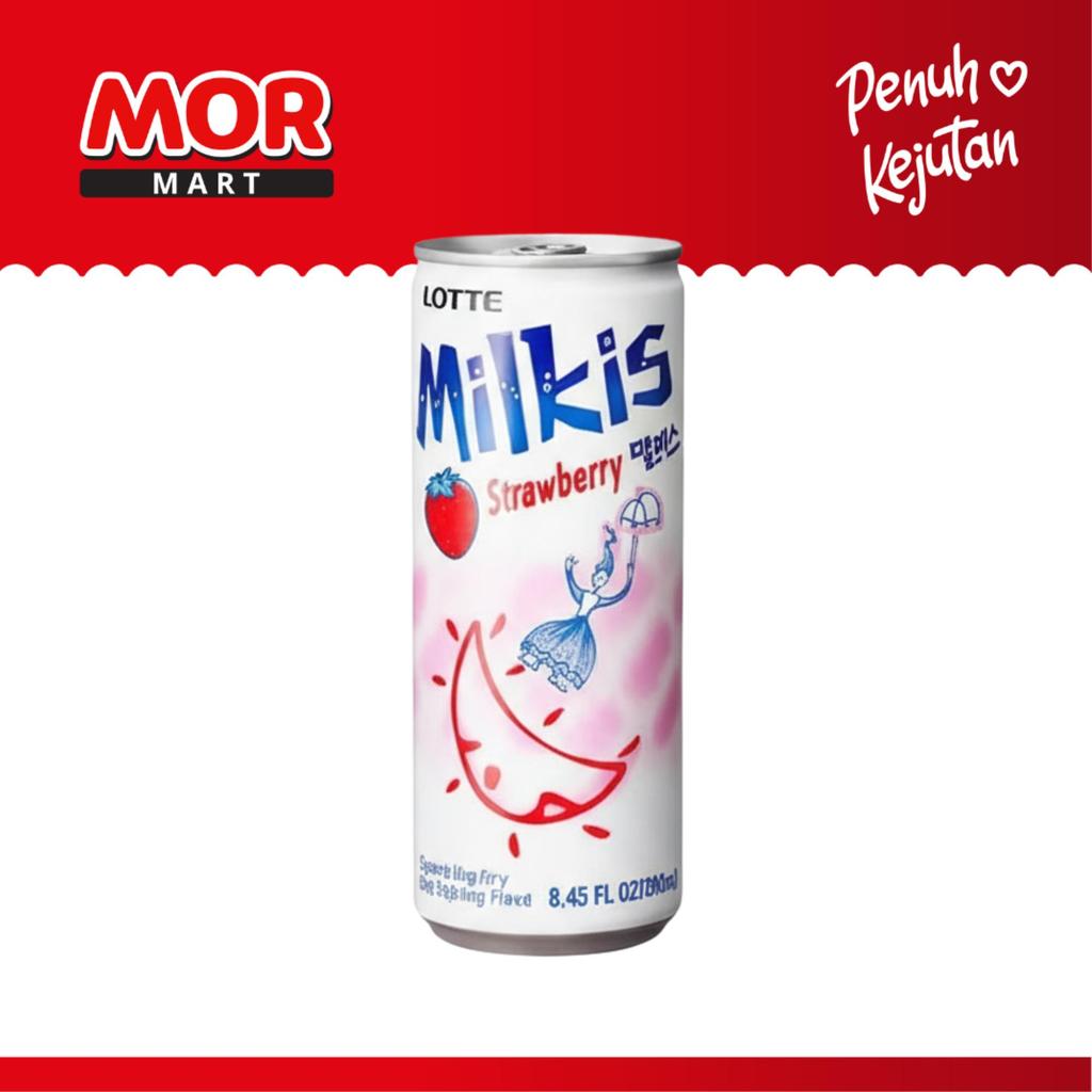 MILKIS Strawberry Minuman Kaleng Soft Drink Korea Rasa Stroberi 250 ML