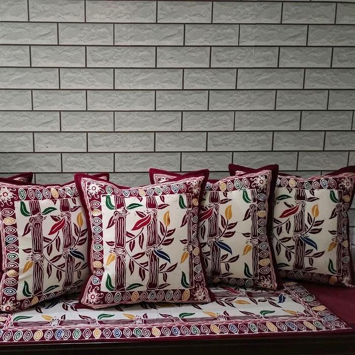 "TNKSYU" - SET SARUNG BANTAL KURSI BATIK - -, -